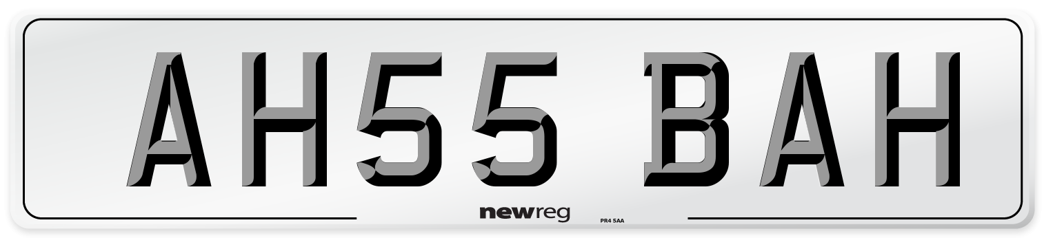 AH55 BAH Number Plate from New Reg